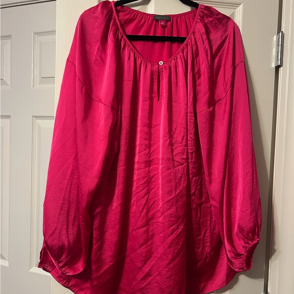 Vince Camuto Pink 3/4 Sleeve Oversized Blouse